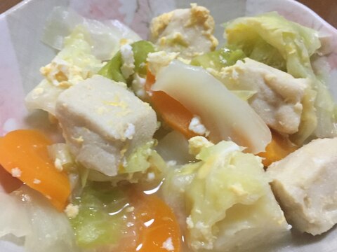 高野豆腐の卵とじ